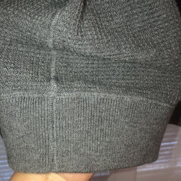 Michael Kors L Cotton Gray Waffle Knit Crewneck Pullover Thermal - Picture 10 of 16